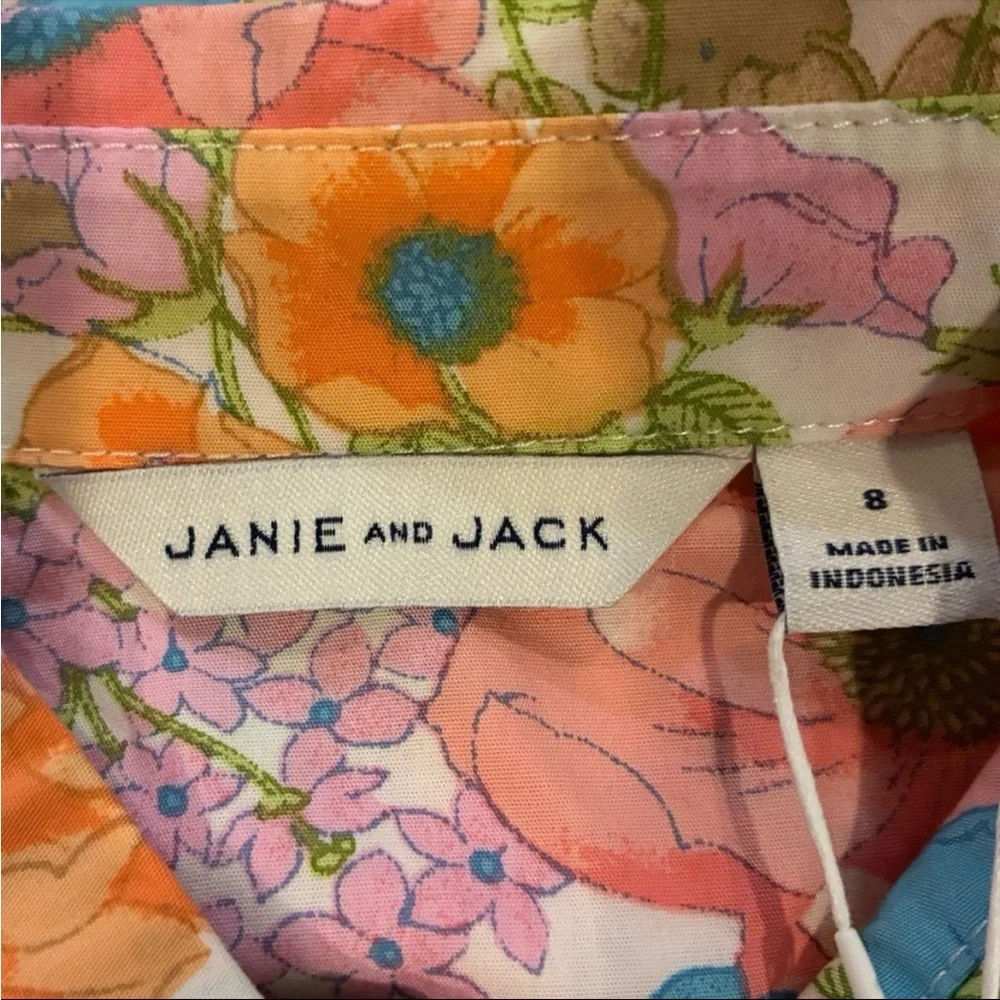 NWT- Janie and Jack Floral Button Down Shirt - Picture 4 of 4